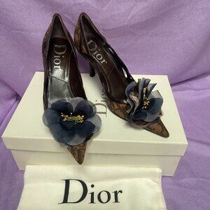 Christian Dior Monogram (Trotter) Romantic Flower Stiletto